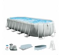 Intex Piscina Prism Frame Oval 610x305x122cm con Bomba