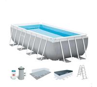 Intex Piscina Rectangular Prism Farme con Depuradora y Escalera (3785 Litros) 488x244x107 cm