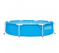 Intex piscina tubular redonda metal frame