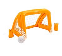 Intex Portería Hinchable acuática, 124x84x76 cm, Incluye balón Hinchable, 2 Bolsas estabilizadoras, Vinilo Resistente, Uso Exterior, Juego Piscina para niños +6 años, Parche de reparación (58507)