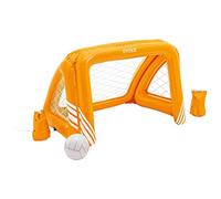 Intex Portería Hinchable acuática, 124x84x76 cm, Incluye balón Hinchable, 2 Bolsas estabilizadoras, Vinilo Resistente, Uso Exterior, Juego Piscina para niños +6 años, Parche de reparación (58507)