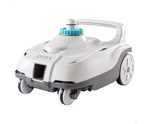 Intex Robot limpiafondos automático ZX100 para Piscinas Desmontables, limpiafondo a presión, Manguera Anti-enredos, Recipiente de desechos de 1,5L y Conexiones de 38mm o de 32mm (55255)