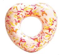Intex Rueda Hinchable, 89x25x94 cm, Diseño Realista Donut, Forma de corazón, Incluye Parche reparación, Flotador, Colchonetas de Piscina, Hinchables Playa, Juguete Agua, Flotadores (56253)