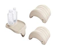 Intex Soporte de taza y bandeja de refrescos y reposacabezas inflable (paquete de 2)