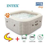 Intex SPA Chevron Deluxe 4 Plazas Hidromasaje 173x173x71cm Art. 28446