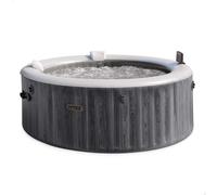INTEX - Spa hinchable Bubble Massage Greywood Deluxe 4-6 personas, calentador 2.200W, salidas de aire caliente, caja de control, panel WI-FI inalámbrico, depuradora con filtro S2, cloración salina,