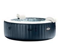 Intex SPA Hinchable Circular, 6 Personas, Ø216x71, Calentador hasta 40ºC, 170 Salidas de Burbujas, Suelo térmico, Depuradora Filtro S1, Accesorios incluidos (55089)