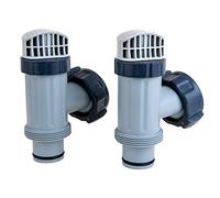 Intex Válvulas de émbolo sobre el suelo con juntas y tuercas de repuesto (paquete de 2)