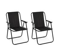 IntimaTe WM Heart Cámping Silla, Tela Oxford, Negro, 56 cm x 77 cm x 58 cm