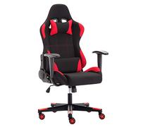IntimaTe WM Heart Gaming con Tela Flexible, Oficina Giratoria, Ergonómica Silla con Alto Respaldo,Altura Ajustable y Mecanismo de Inclinación, Color, Metal, Rojo-2, 6554-106115.5-125.5cm
