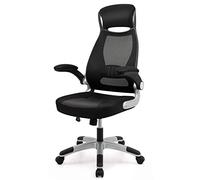 Intimate WM Heart Silla de Oficina, Silla de Escritorio ergonómica, Silla de giratoria Malla para computadora con reposabrazos Plegables, Altura Ajustable, Negro