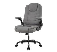 IntimaTe WM Heart Silla Escritorio Tela, Silla Oficina Ergonomica con Apoyabrazos Abatibles, Respaldo Alto y Cojín Engrosado, Sillon Oficina Juvenil para Escritorio y Ordenador, Gris