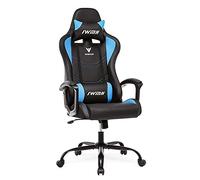 Intimate WM Heart Silla Gaming Profesional, Silla Ergonómica Racing, Oficina Silla Computadora, Altura Regulable, Silla con Reposacabeza Apoyo y Cojín Lumbar, 360° Giratorio (Azul)