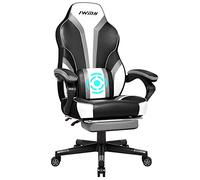 IntimaTe WM Heart Silla Gaming, Silla Gamer Ergonómica, Silla con Pedales Plegables,Silla de Oficina con cojín vibratorio, Soporte Lumbar para Masaje, Respaldo Alto, Reposabrazos Ajustables (Gris)