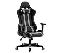 IntimaTe WM Heart Silla Gaming, Silla Gamer Ergonómica,Silla Escritorio Giratoria,Silla de Oficina con Reposacabeza Apoyo y Cojín Lumbar, para Los Jugadores de PC Gamer, Gris