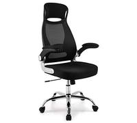 IntimaTe WM Heart Silla Oficina Ergonomica, Silla Giratoria Escritorio de Transpirable Malla con Respaldo Alto,Reposacabezas,Soporte Lumbar, Reposabrazos Plegables, Silla para computadora Negro