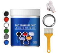 Intimatecy - Convertidor de óxido para metal, pintura metálica antioxidante industrial a base de agua para metal, pintura metálica antioxidante industrial a base de agua con pincel (blanco)