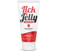 INTIMATELINE | Lick Jelly - Gel lubricante comestible a base de agua, no graso y que no mancha, sabor fresa, 50 ml