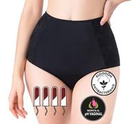 INTIMI GIRL | Bragas Menstruales Faja Muy Alta | Cintura Alta | Flujo Muy Abundante | Algodón Antibacteriano | Super Absorbentes = 4 Tampones | +30 Lavados | Neutraliza Olores | Protección 12hrs (M)