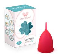 Intimichic - Copa Menstrual Reutilizable - Fabricada 100% con Silicona Médica - Color Rosa - Talla S - Lavable - Incluye Bolsa Higiénica