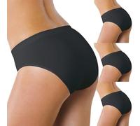 Intimidea (12 piezas) Slip de microfibra mediano para mujer 12 pares oferta, Negro , XXL