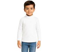Intimitaly Chaleco de Algodón Cálido para Niño y Niña, Cuello Alto y Envolvente, de 3 a 10 Años, Blanco, Azul, Rojo, Negro, Verde, Color blanco., 5-6 Years