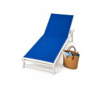 Intimitaly Sommaruga - Toalla de playa de microfibra, 90 x 180 cm, secado rápido, antiarena, bicolor con borde en contraste, ligera, para playa, piscina y viaje (azul/azul)