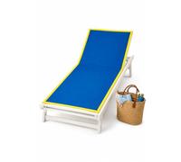 Intimitaly Sommaruga Toalla de Playa de Microfibra 90x180 cm, Secado Rápido, Antiarena, Bicolor con Borde en Contraste, Ligera, para Mar, Piscina y Viaje (Azul Claro-Amarillo)