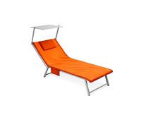 Intimitaly Toalla de playa de microfibra, 190 x 70 cm, con cojín hinchable integrado, bolsillos laterales y elásticos en las esquinas, secado rápido (naranja)