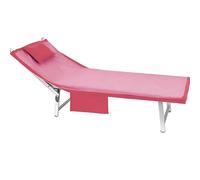 Intimitaly Toalla de playa de microfibra con bolsillos laterales, cojín reposacabezas hinchable, 190 x 70 cm, con elásticos para tumbonas (rosa)