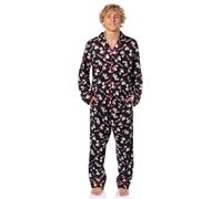 INTIMO Peanuts Snoopy Joe - Conjunto de pijama clásico con botones y pantalones para hombre, Multi colorido, Large