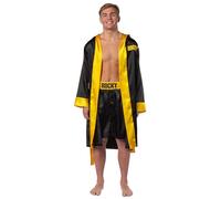 INTIMO Rocky Balboa - Conjunto de bata y pantalón corto de satén para hombre, Semental italiano, S/M