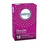 INTIMY - 18 Preservativos Simulate con Micro-Perlas - Lubricados - Para Multiplicar las Sensaciones y Mejorar el Placer - Estimulantes - Dispositivo Médico - Látex - Ideal para el Placer y el Confort