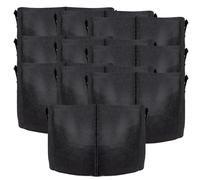 INTIRILIFE 10 Bolsas de Fieltro de 113 litros - 30 galones - 60 x 40 cm - Macetero de Tela no Tejida con Asas para jardín, Invernadero, etc.
