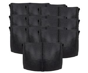 INTIRILIFE 10 Bolsas de Fieltro de 113 litros - 30 galones - 60 x 40 cm - Macetero de Tela no Tejida con Asas para jardín, Invernadero, etc.