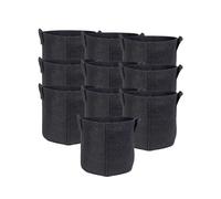 INTIRILIFE 10x Bolsa de plantación de Tejido Polar 11 litros -3 galones 25 x 22 cm - Maceta con Asas de Transporte para jardín, Invernadero - Bolsa de plantación Bolsa de plantación Bolsa de Patatas