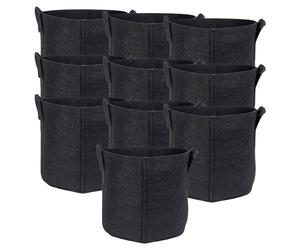 INTIRILIFE 10x Bolsa de plantación de Tejido Polar 26 litros -7 galones 35 x 30 cm - Maceta con Asas de Transporte para jardín, Invernadero - Maceta Bolsa de plantación Bolsa de plantación