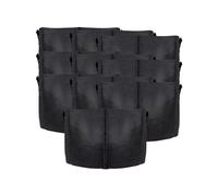 INTIRILIFE 10x Bolsa de plantación de Tejido Polar 38 litros -10 galones- 40 x 30 cm- Maceta con Asas de Transporte para jardín, Invernadero - Maceta Bolsa de plantación Bolsa de plantación