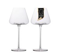INTIRILIFE 2x Copa de vino con diseño moderno - Capacidad de 600 ml - Copa para Vino blanco Vino tinto, cáliz, apto para lavavajillas, vidrio de cristal, resistente a golpes