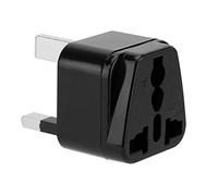 INTIRILIFE 4X Adaptador en Negro - Conjunto de 4 Piezas Tipo G Convertidor Internacional de Enchufe para Alemania, Italia, Espana, Francia - Tipo G Viajes Internacionales