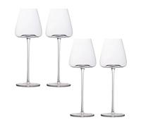 INTIRILIFE 4x Copa de vino con diseño moderno - Capacidad de 500 ml - Copa para vino tinto vino blanco, cáliz, apto para lavavajillas, vidrio de cristal, resistente a golpes