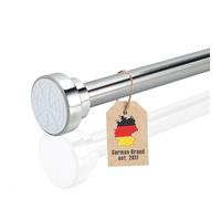 INTIRILIFE Barra telescópica Plata 120-227 cm- Barra Extensible, Acero Inoxidable, Regulable, Antideslizante, versátil sin taladros ni Tornillos- Barra de sujeción Barra de Cortina de Ducha