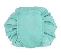 INTIRILIFE Bolso de Cosméticos en Cielo Azul - Bolsa de Aseo Redonda con cordón, 2 Bolsillos Interiores, Cremallera - Almacenamiento para Maquillaje, etc.