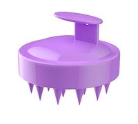 Intirilife Cepillo de masaje para el cuero cabelludo de silicona para cabello húmedo y seco en Lila - masaje de cabeza, cepillo para el cuero cabelludo, cepillo para el cabello para aplicar champú