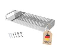 INTIRILIFE Estante de ducha de acero inoxidable 50 x 11 cm- Cesta de ducha de montaje en pared con canales de desagüe -de acero inoxidable para taladrar - Estante de baño para champú, gel de ducha
