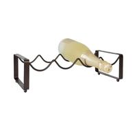 INTIRILIFE Estante de Vino de Hierro para 4 Botellas - Apilable - 44 x 10 x 17 cm - Soporte de Vino, Estante de Botellas para almacenar de Forma Segura Botellas de Vino, Estante de Mesa