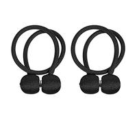 INTIRILIFE Juego de 2 Pinzas para Cortinas 40 x 3 cm en Negro - para Sujetar Cortinas de Forma práctica sin taladrar ni Pegar