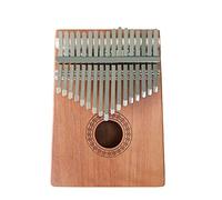 Intirilife Juego de piano de pulgar Kalimba de 17 teclas hecho de madera de caoba en marrón oscuro - Para escuchar música mientras viaja o en casa