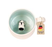 Intirilife mok met handvat 300 ml - Keramische koffiemok met 3D cebra binnenin - Dierenmotief, cartoon, geschenk voor kinderen & volwassenen, kantoor, thuis, ontbijt, thee, cacao - Hoge Kwaliteit