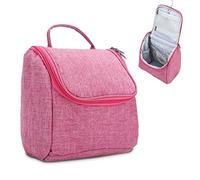 INTIRILIFE Neceser de Viaje Rosa - 21 x 9 x 21 cm - Neceser con asa y Cremallera, Viajes, Vacaciones y Mucho más. - Neceser Organizador de Maquillaje